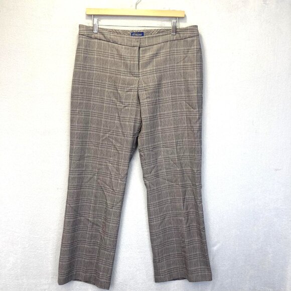 Pendleton Wool Blend Dress Pants Womens 12 Petite 12P Plaid Office Academia USA - Picture 1 of 14
